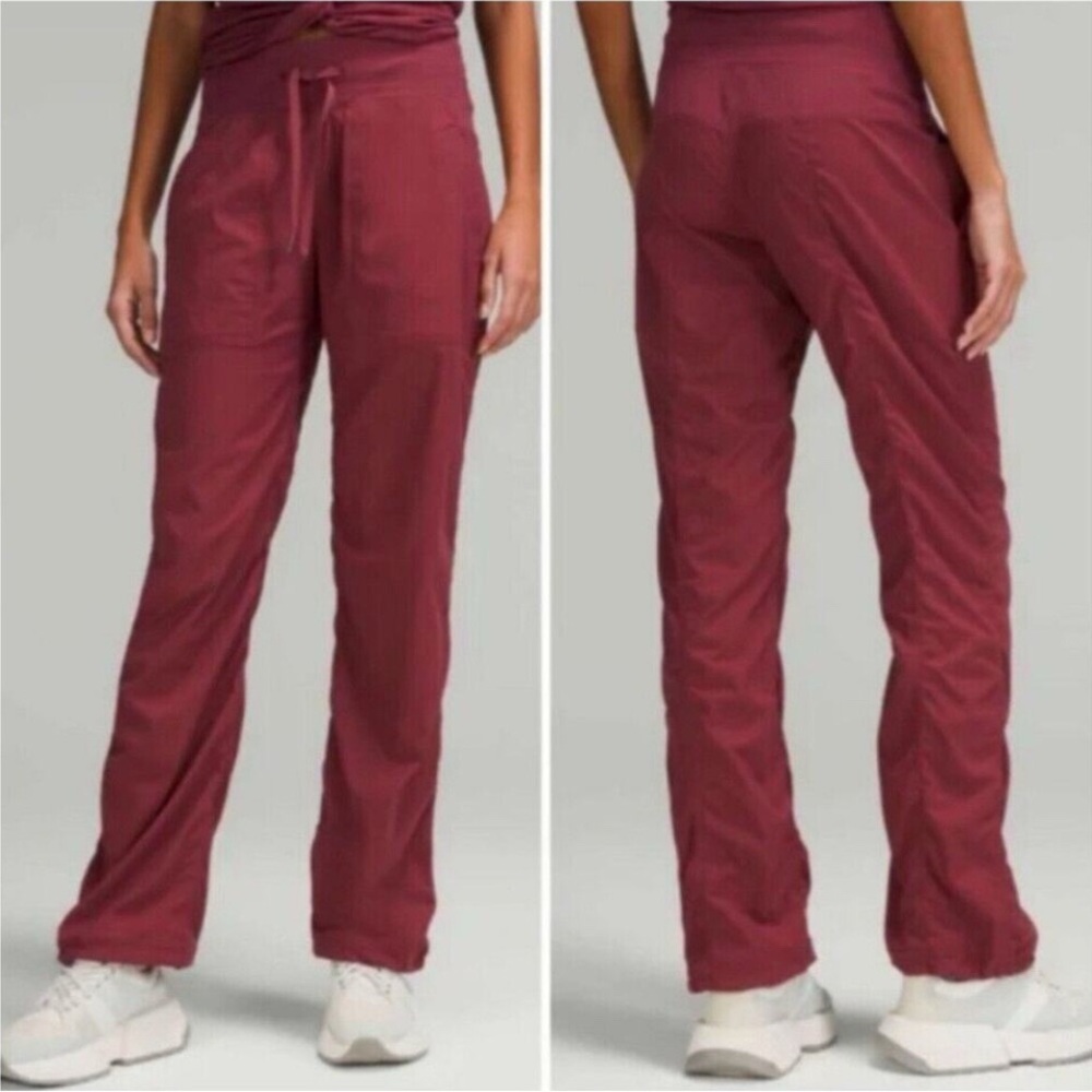 Lululemon Mulled Wine Red Dance Studio Mid Rise Full Length Size 8